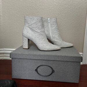 Betsey Johnson - Cady Ivory Pearl Bootie size 8